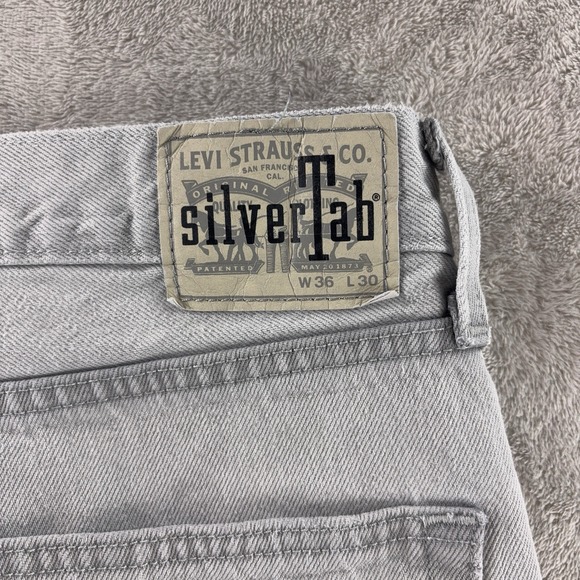 Levi's SilverTab Strauss Straight Jeans Mens Size 36x30 Gray Y2K - Picture 6 of 8